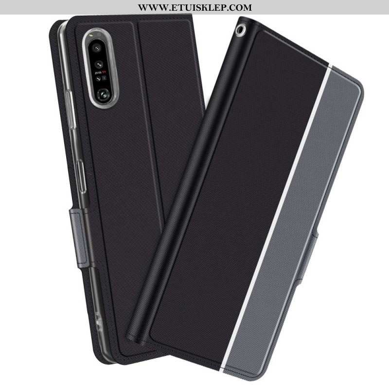 Etui Na Telefon do Sony Xperia 1 IV Etui Folio Dwukolorowy Baiyu